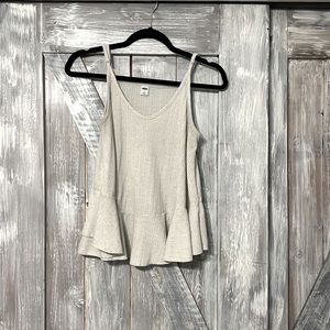 White peplum tank top